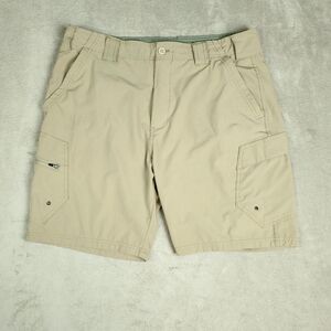 Denali Cargo Shorts Mens 36 Beige Stretch Lightweight Outdoor Travel Summer
